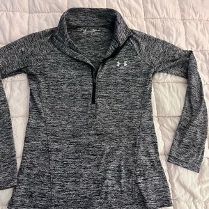 Under Armour Women’s Black & Gray Heather Quarter-Zip Pullover